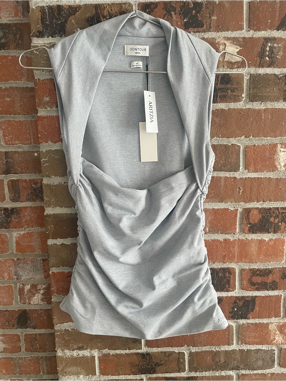 Aritzia Light Gray Contour Florish Tank